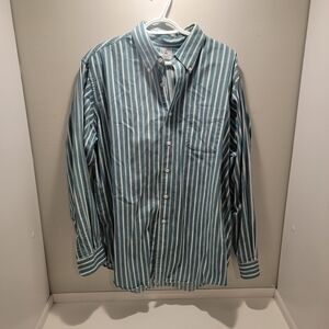 Brooks Brothers Blue and White Striped Casual Shirt